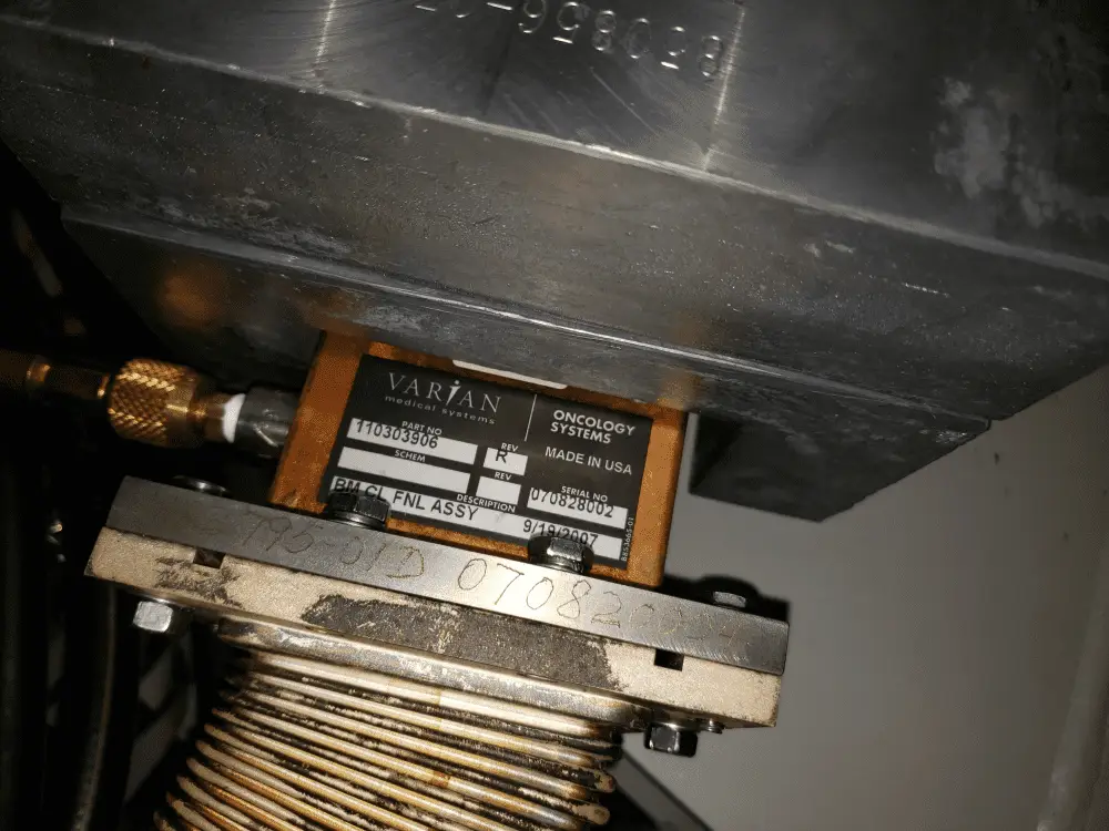 Used Varian Low Energy, High Output Waveguides 20B129