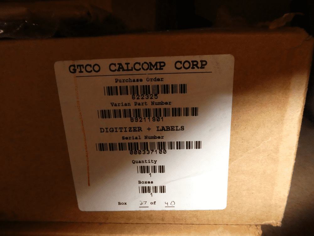 Used Varian Digitizer & labels Digitizer PG19-343
