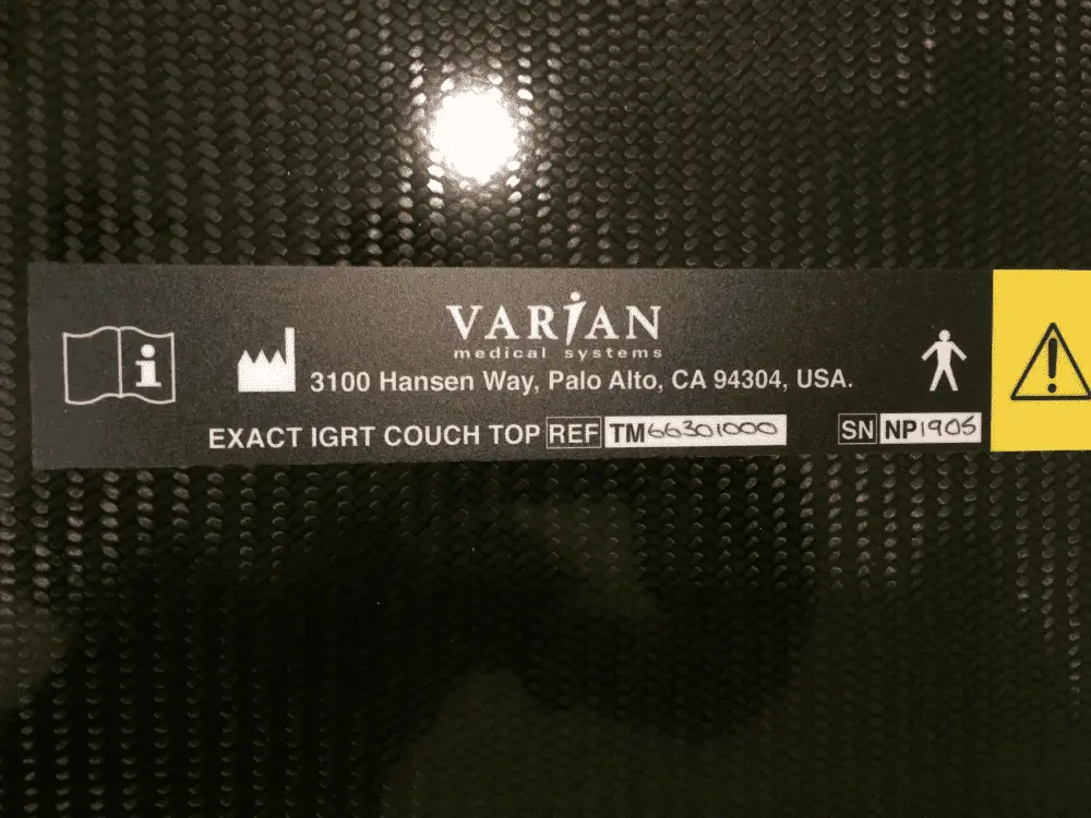 Used Varian IGRT Couch Tops 19F48