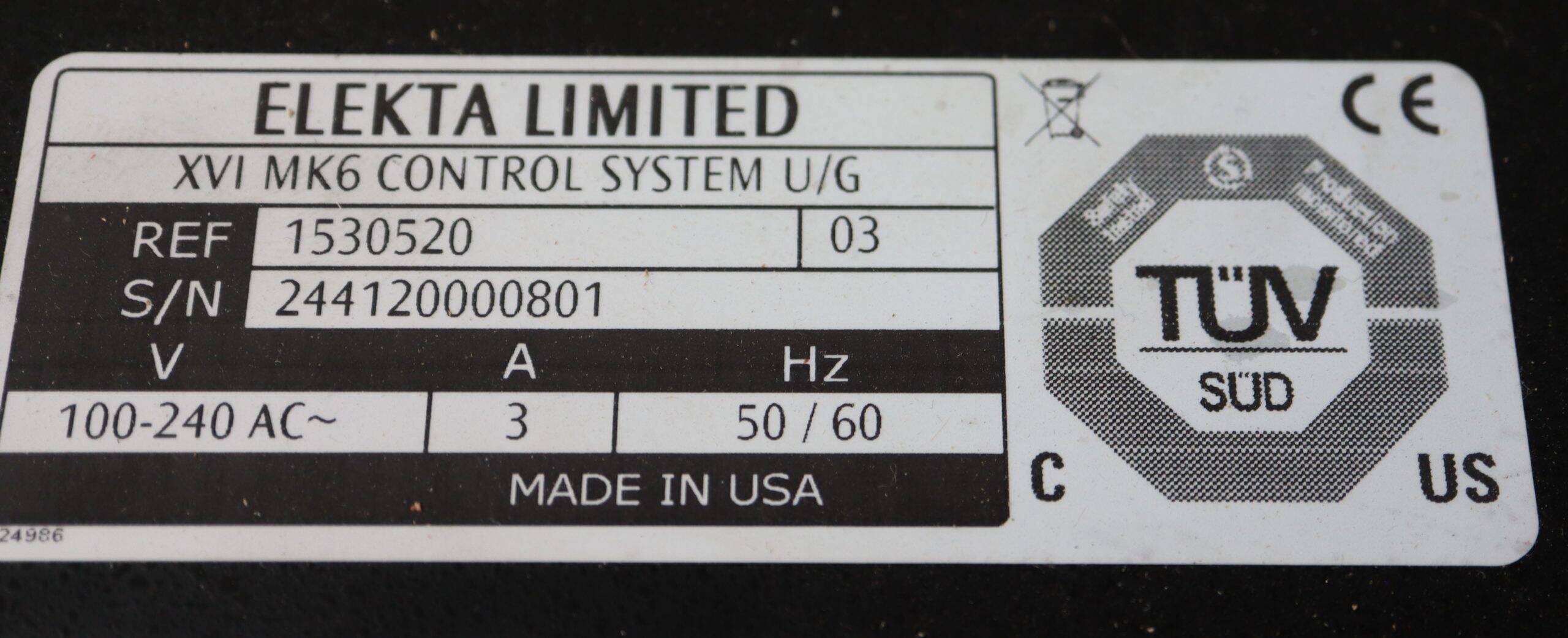 PW 5249 Elekta XVI MK6 Control System UG