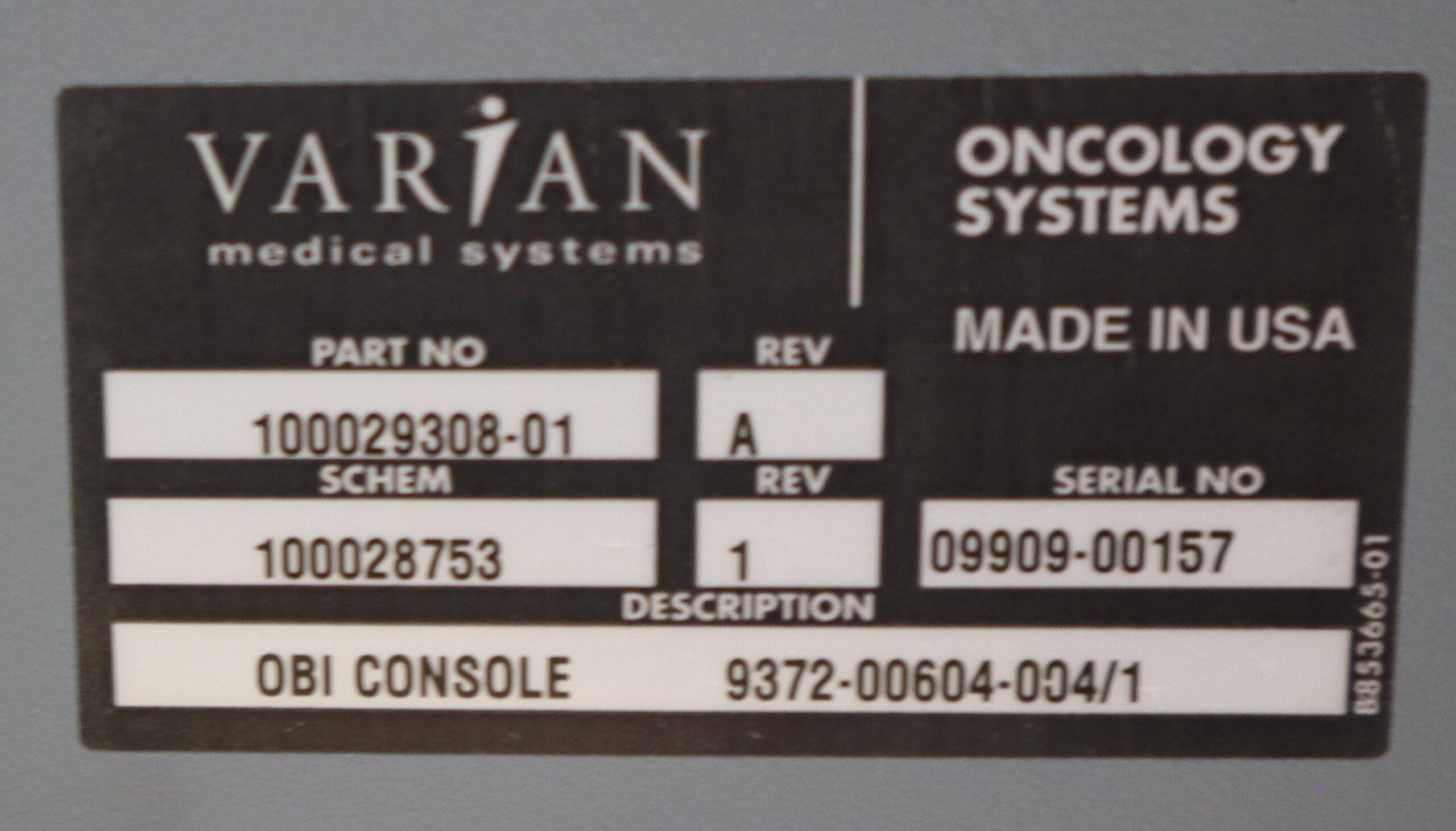 PW 5130 Varian OBI Console