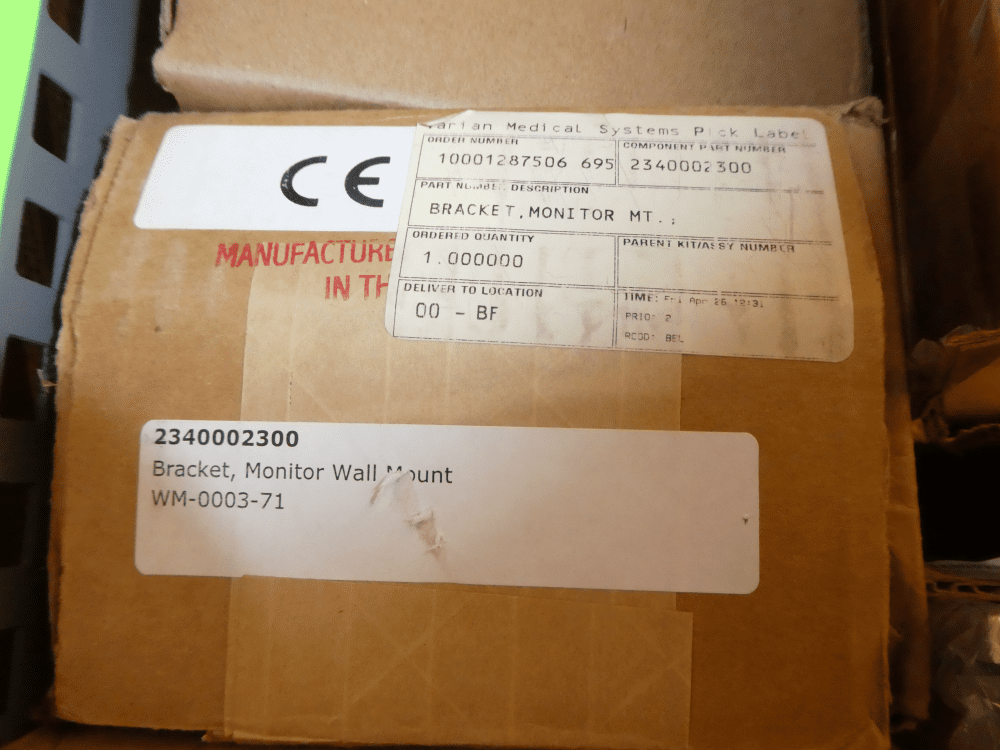 Used Varian Monitor MT Bracket PG19-475