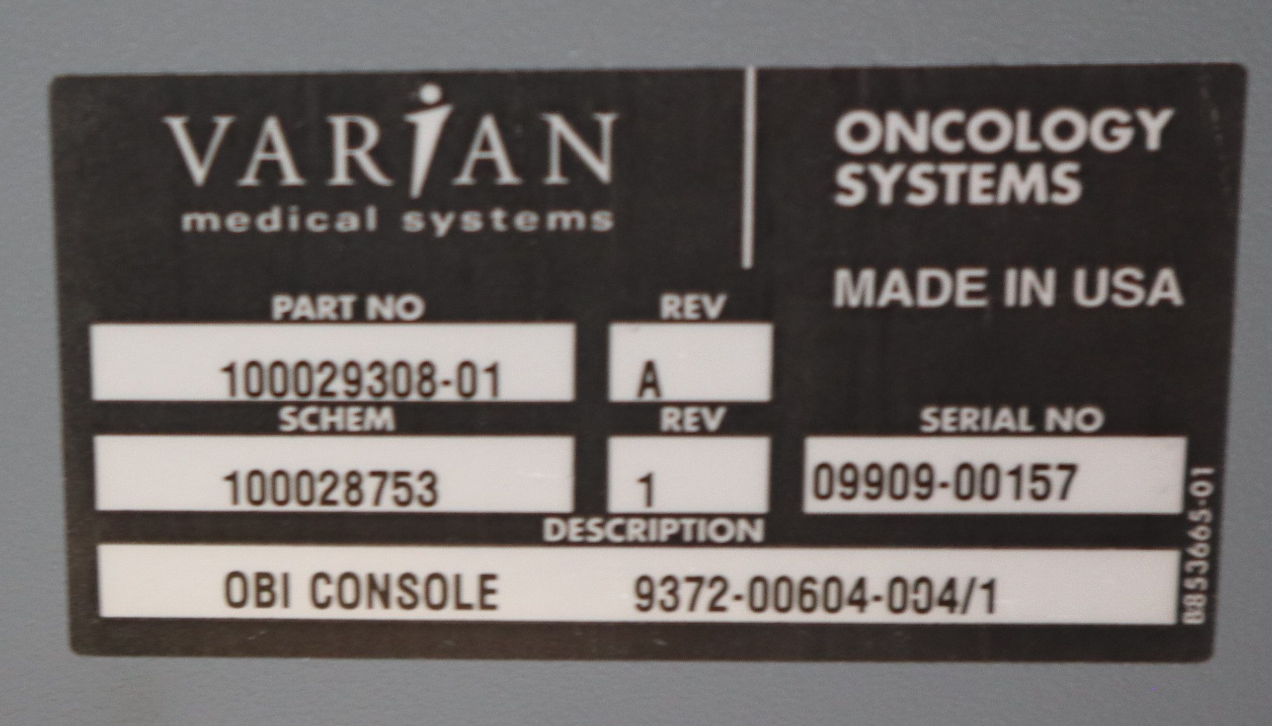 Refurbished Varian OBI Console Linear Accelerator Part - PW-5130 | ROS