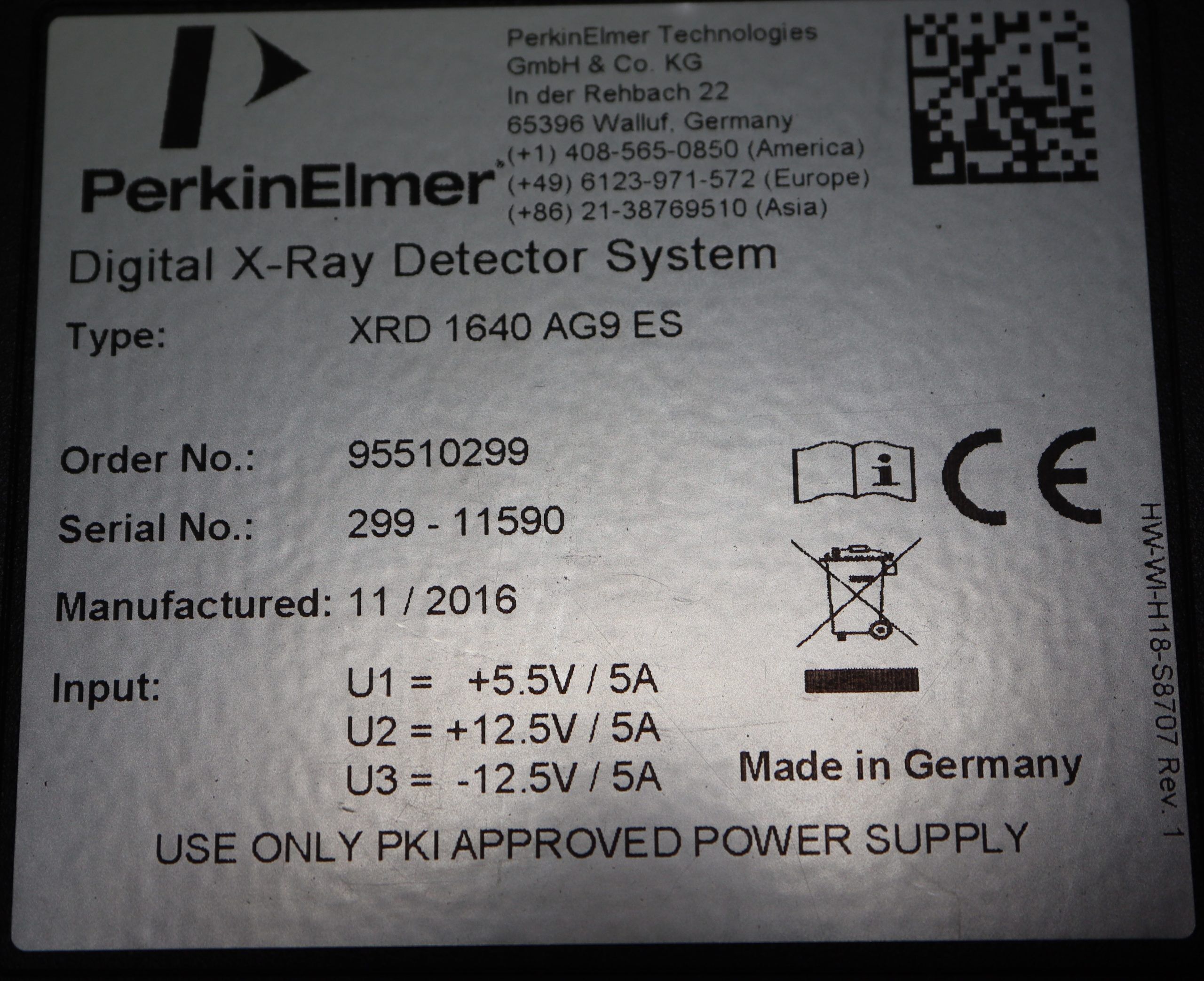 PW 5286 PErkins Elmer Digital Xray Detector