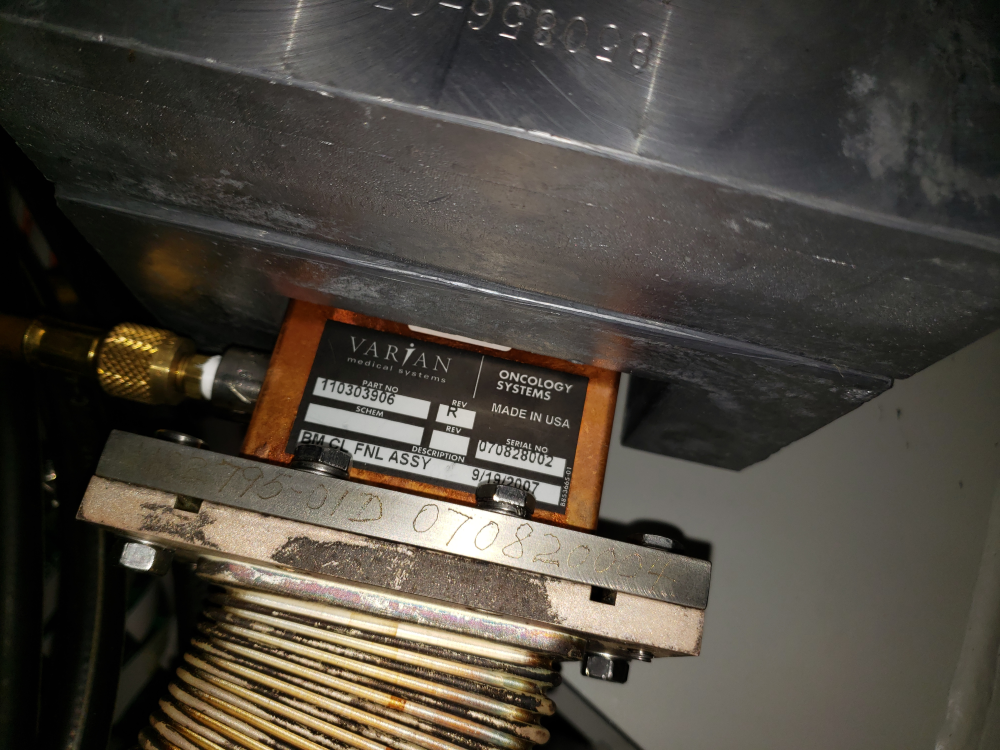 Used Varian Low Energy, High Output Waveguides 20B129