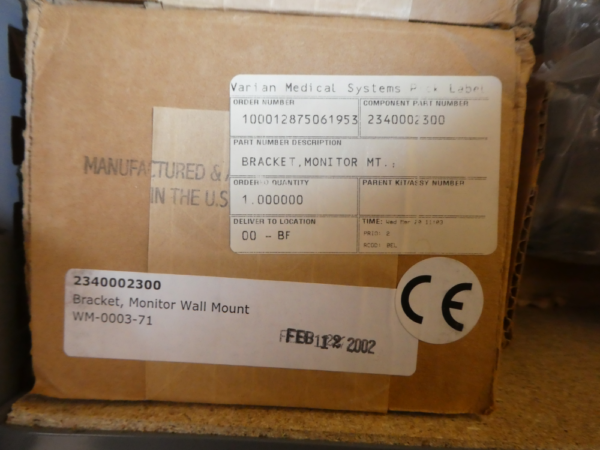 Used Varian Monitor MT Bracket PG19-474