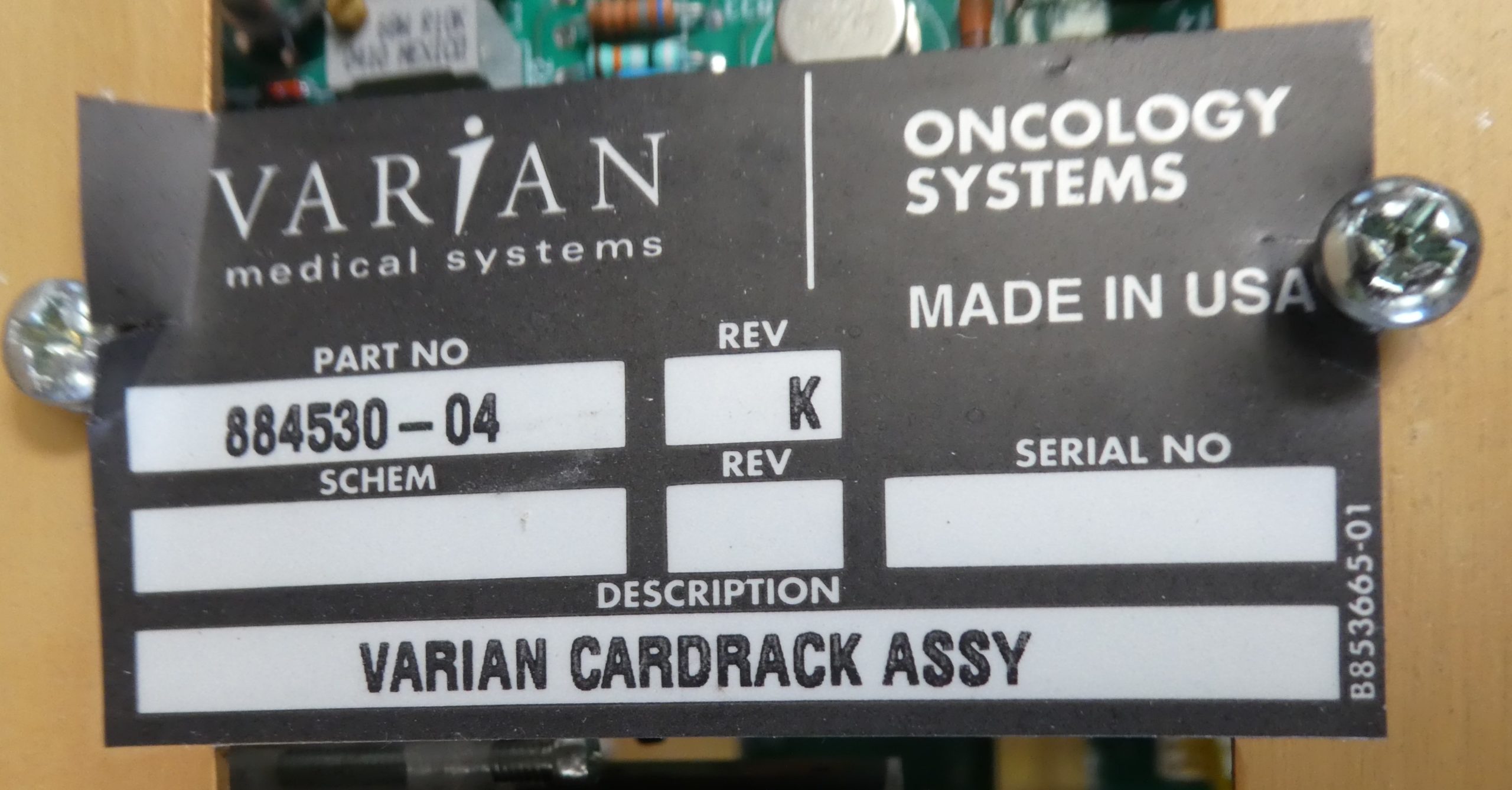 PW 5037 Varian Cardrack Assy