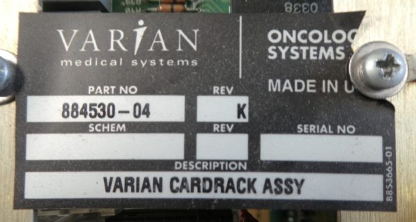 PW 5038 Varian Cardrack Assy