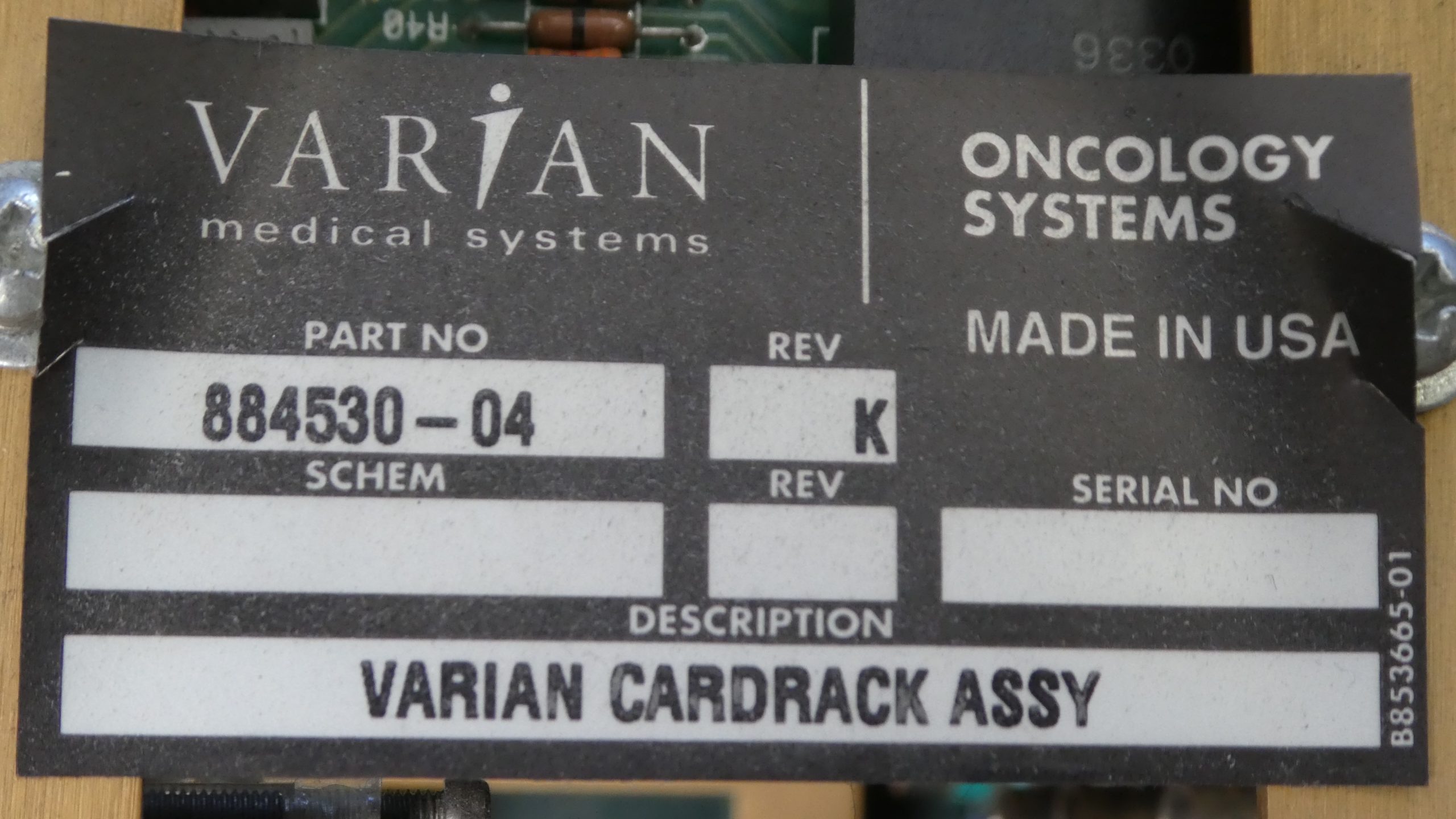 PW 5039 Varian Cardrack Assy