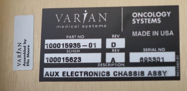 PW 5102 Varian Aux Elec Chasis Assy