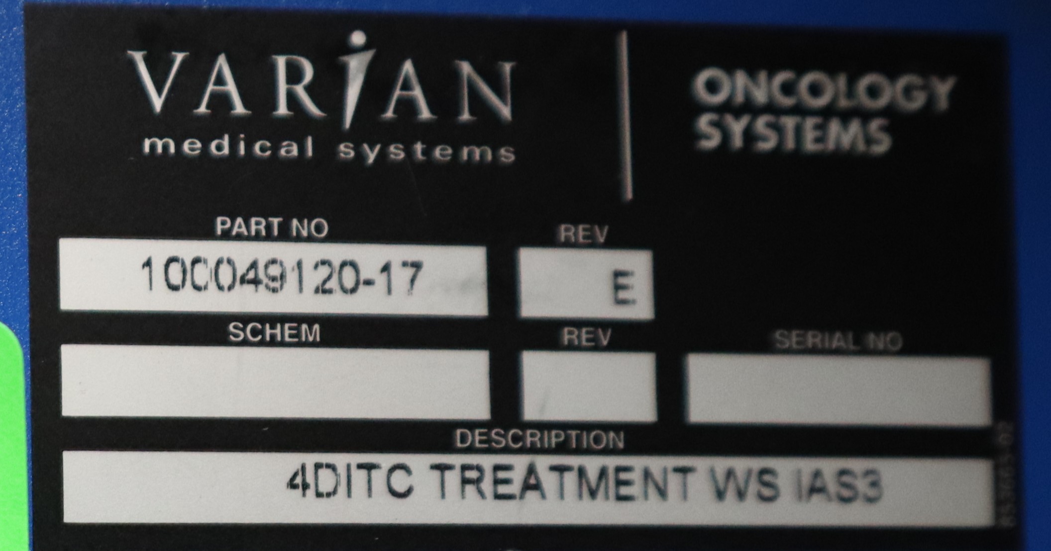 PW 5114 Varian 4DICT Tratment WS