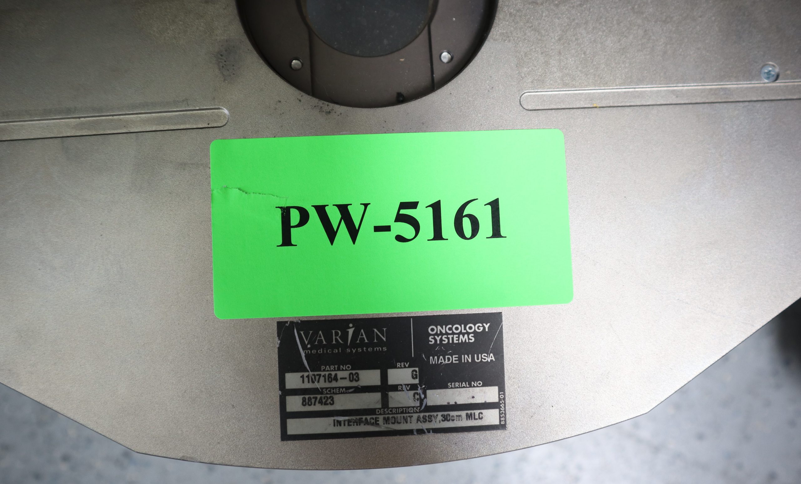 PW 5161 Varian Interface Mount Assy